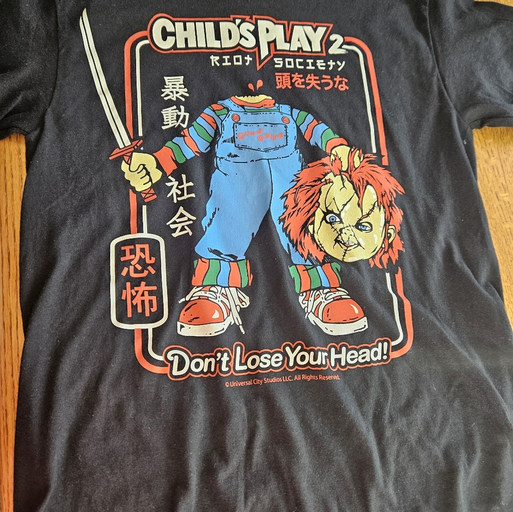 Riot Society Black Graphic Tee "Child Play 2 Chucky " Size Small - Picture 8 of 9